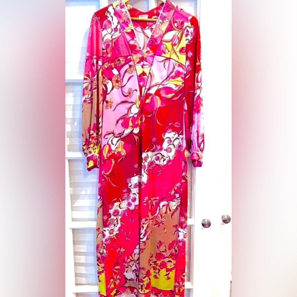 💐VINTAGE EMILIO PUCCI EPFR HOST PICK 1960s Caftan S - Picture 8 of 8